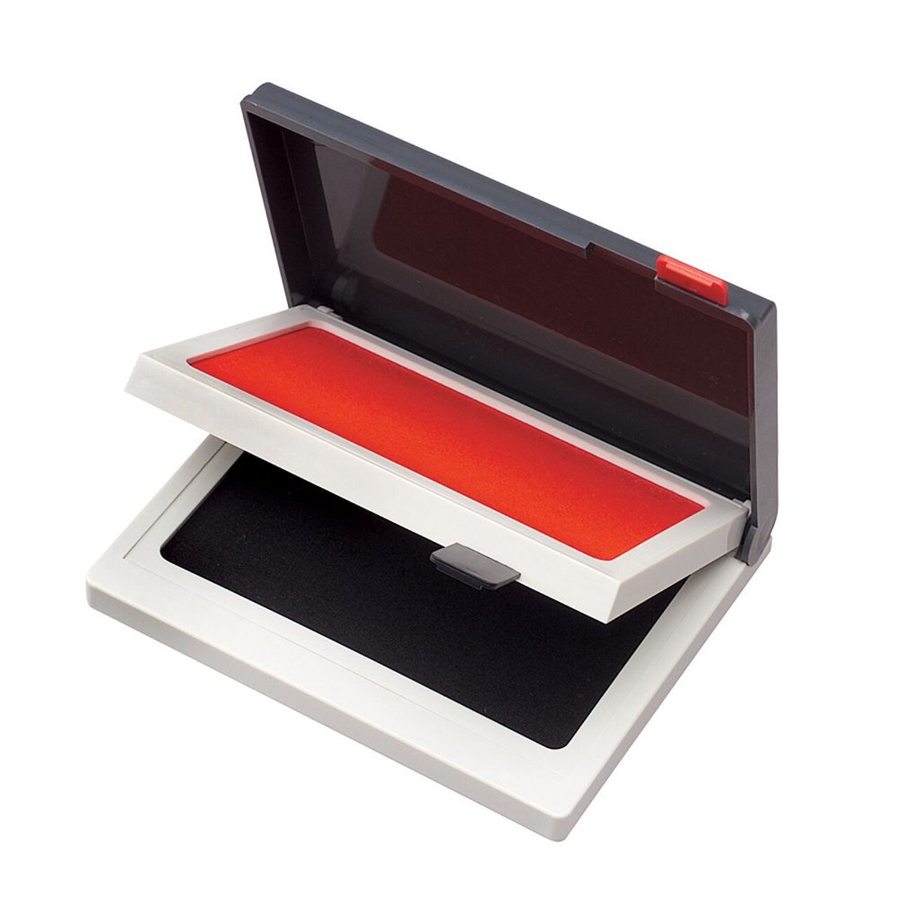 2000 PLUS Stamp Pad for Traditional Style Stamps, Felt, Two-Color, Red and Black Ink, 2-3/8" x 4", 1 Each